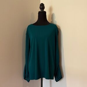 Ann Taylor Teal Long Sleeve Blouse